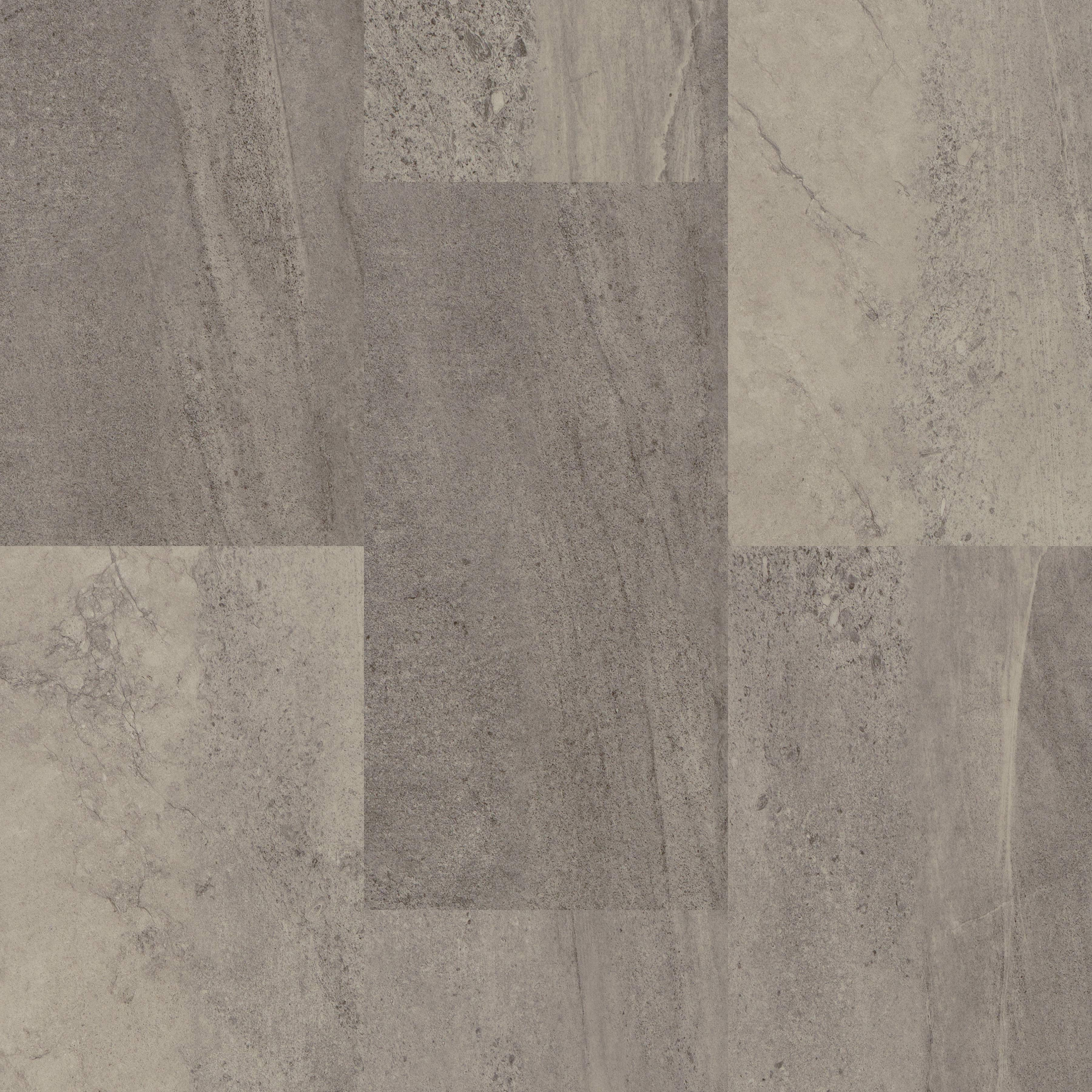 Master Design Collection - Gray Mirage - 12" x 24" - 8 mm Thick - Waterproof Vinyl Tile Flooring with Attached Pad D29