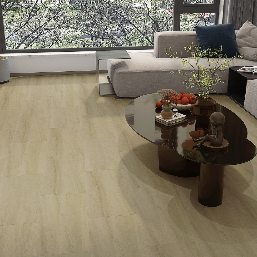 Master Design Collection - Enchanted Forest - 12" x 24" 8 mm Thick Waterproof Vinyl Tile Flooring with Attached Pad 131-12