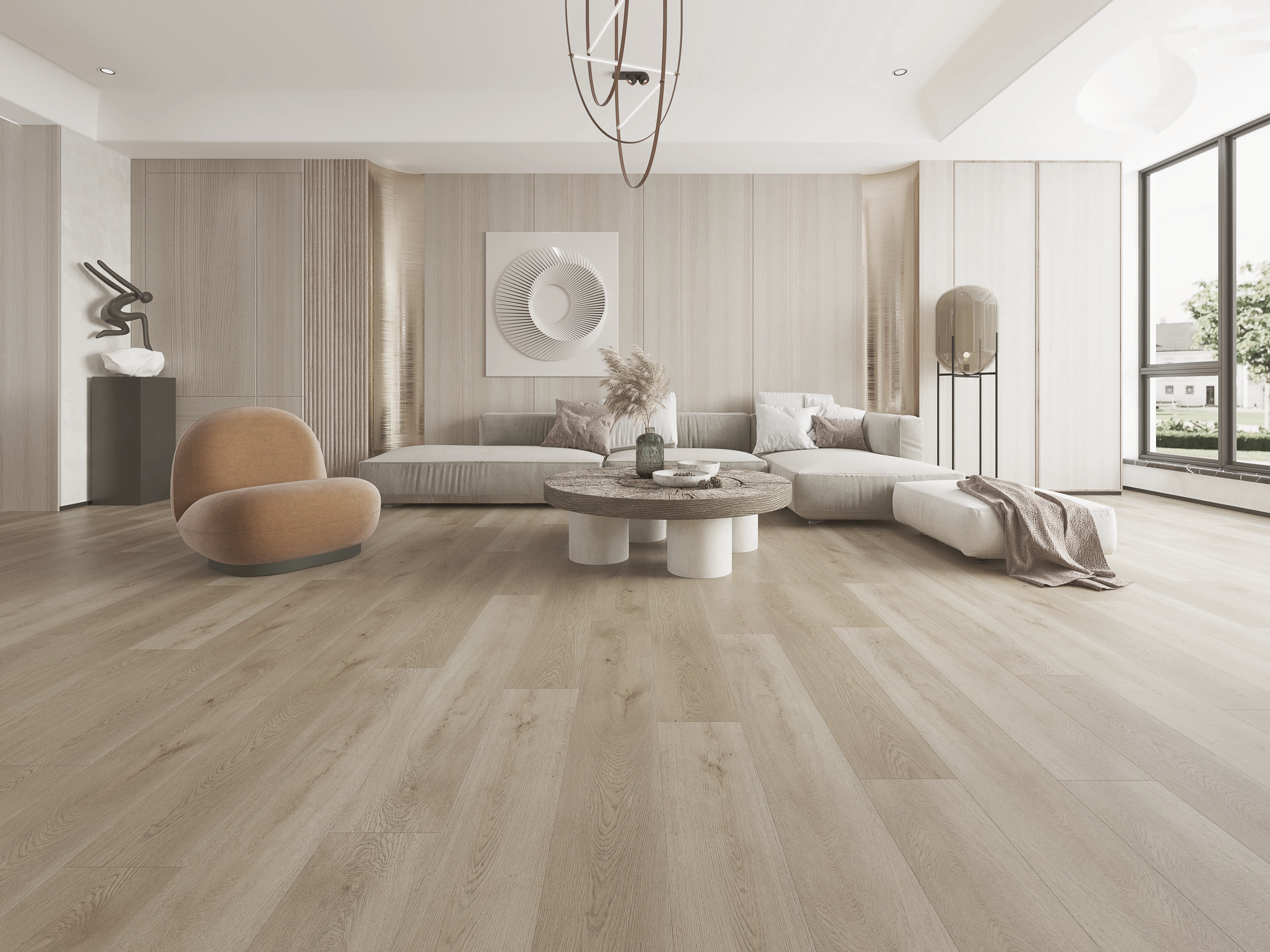 Biltmore Waites Collection - Evans Oak - Rigid Core Waterproof Flooring 7"x48" Waterproof Luxury Vinyl Plank Flooring with Attached Pad EVANS room