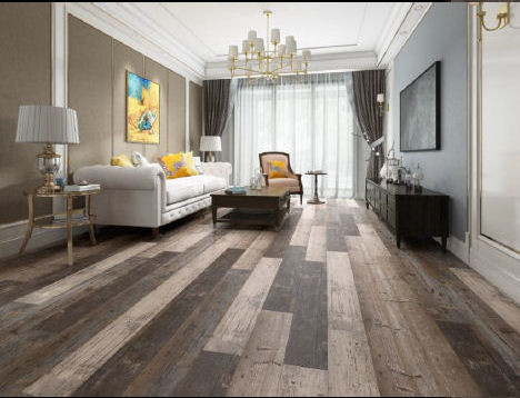 Master Design Premier Rigid Core Regatta Bay Oak 9" x 59" Waterproof Vinyl Plank with Attached Pad - Sample