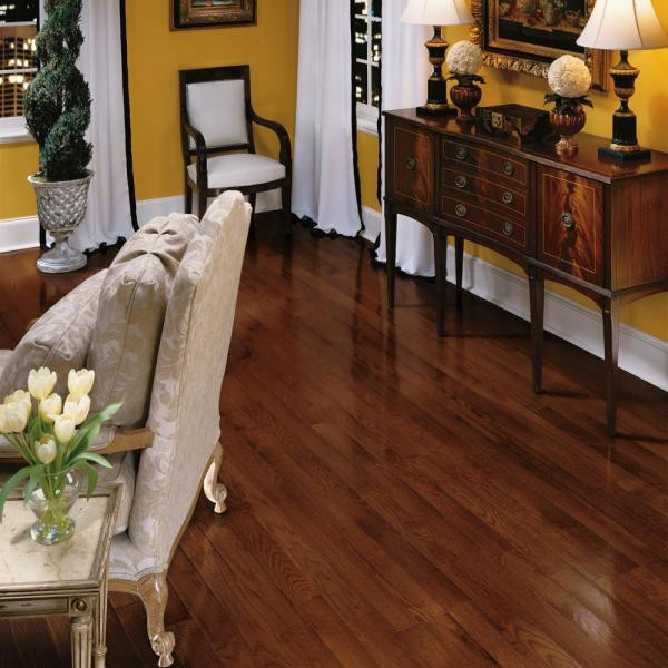 PRICE DROP ALERT - Pro Series Hardwood Oak Cherry 5" Wide 3/4" Thick Solid Hardwood Flooring PCHRY5 - Sample