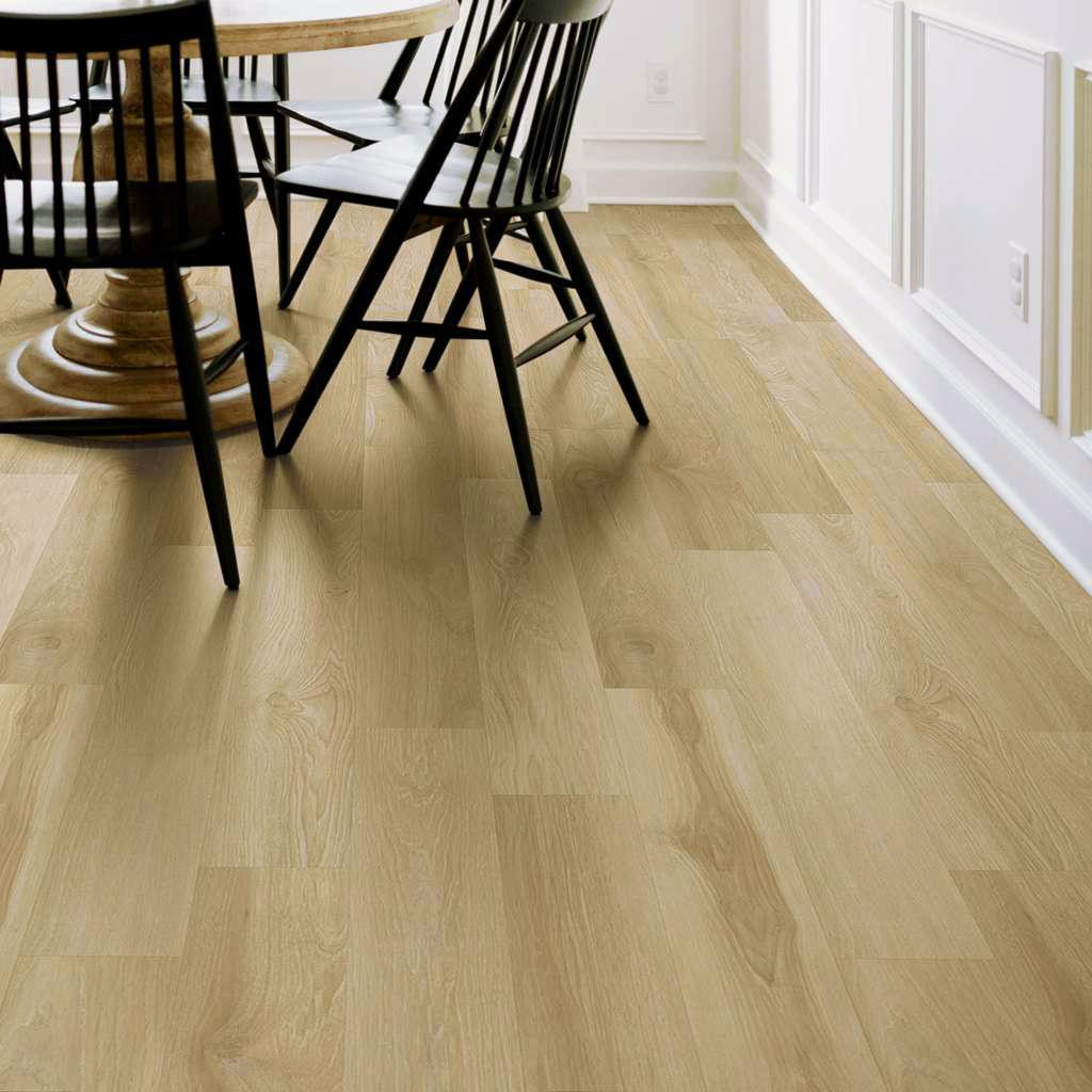 SPECIAL CLOSEOUT - MADE IN THE USA - Shaw Mainstreet Clic - White Sands - 7" x 48" Waterproof Click Together Luxury Vinyl Plank 01112 - Sample