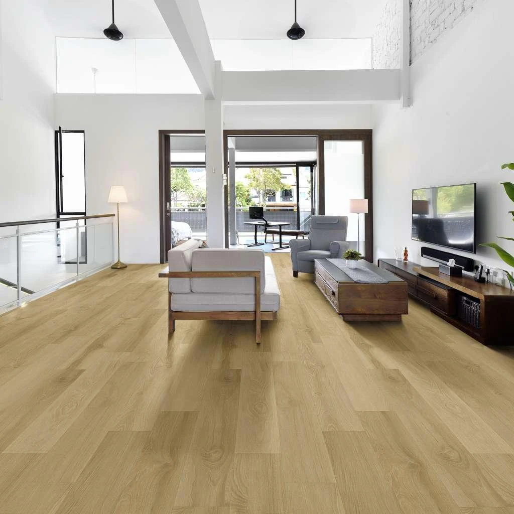 SPECIAL CLOSEOUT - MADE IN THE USA - Shaw Mainstreet Clic - White Sands - 7" x 48" Waterproof Click Together Luxury Vinyl Plank 01112 - Sample