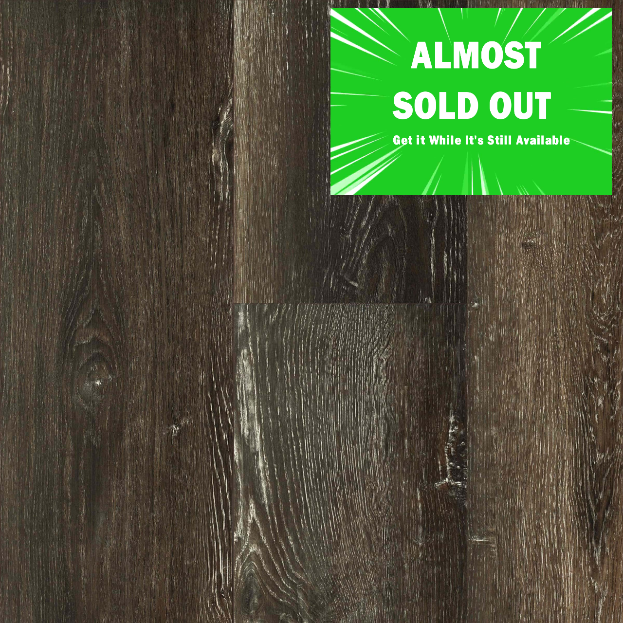 PRICE DROP ALERT - 28 mil Wear Layer - Supreme Click Elite Vinyl Plank Pro XL Smoked Oak 9" x 60" Waterproof Rigid Core Vinyl Plank with Attached Pad SMOKE - Sample