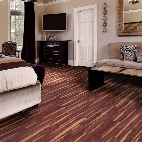 PRICE DROP ALERT - Allure African Wood Dark Grip Strip Luxury Vinyl Plank 6" x 36" Water Resistant Flooring 429 - Sample