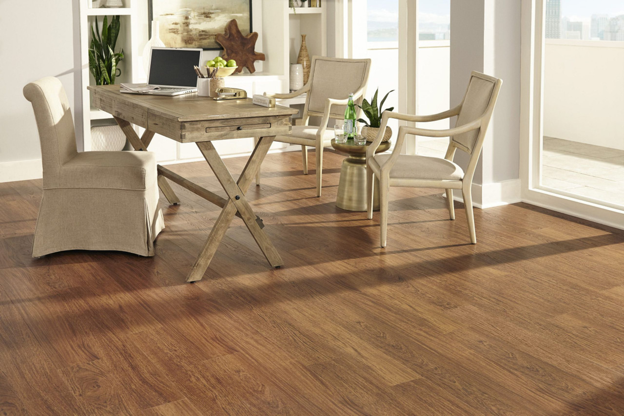 20 mil Wear Layer - Master Design Yukon Collection Cafe Oak Rigid Core Waterproof Flooring 9" x 60" Waterproof Luxury Vinyl Plank Flooring FS053 - Sample