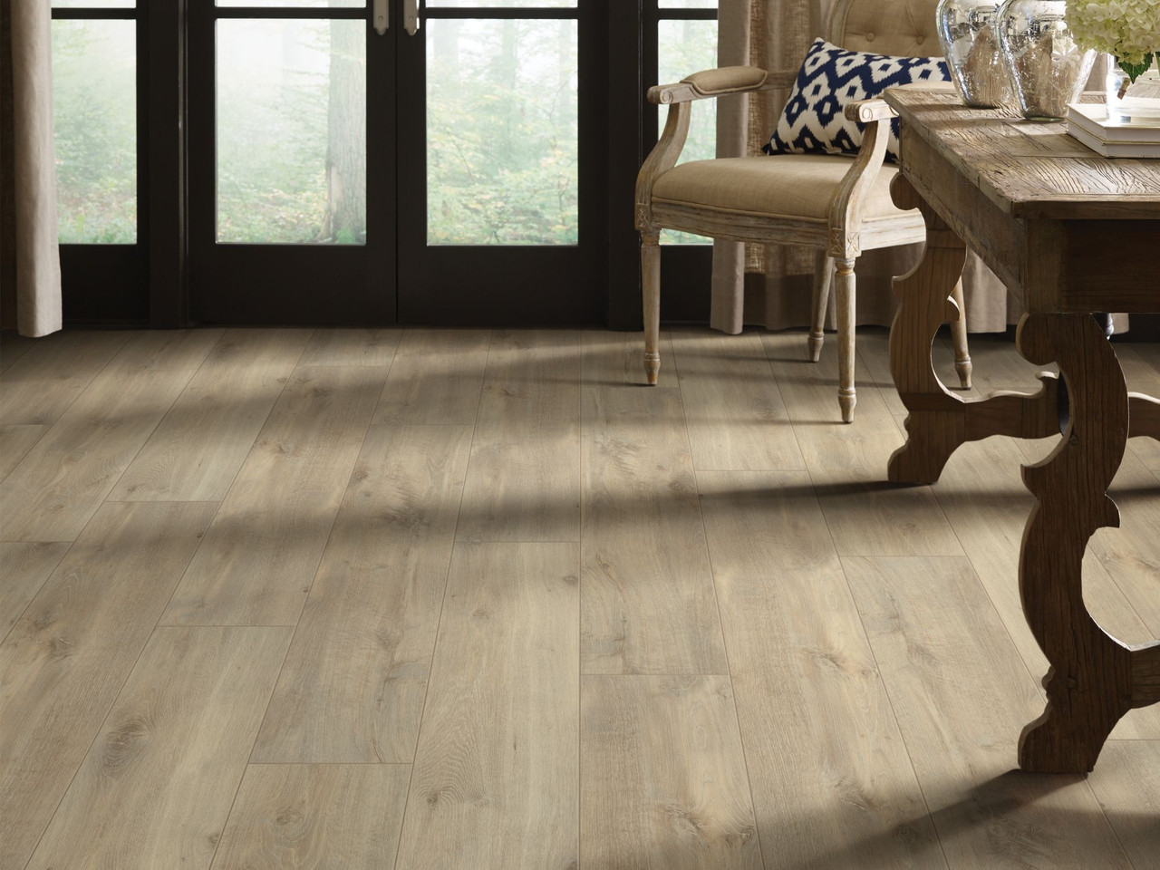 Shaw Allegiance Riverside 7" x 48" Waterproof Luxury Vinyl Plank with Attached Pad 01031 - Sample