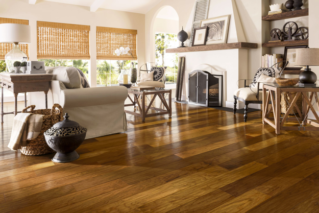 Hartco American Scrape Desert Scape Walnut 5 - 3/4" Wide Handscraped Engineered Hardwood Flooring 03EE - Sample