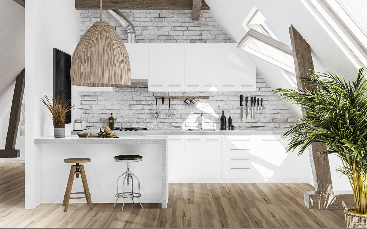 SPECIAL BUY - Ever Life Cyrus Collection Akadia Waterproof Luxury Vinyl Plank 7" x 48" with Attached Pad AKAD - Sample