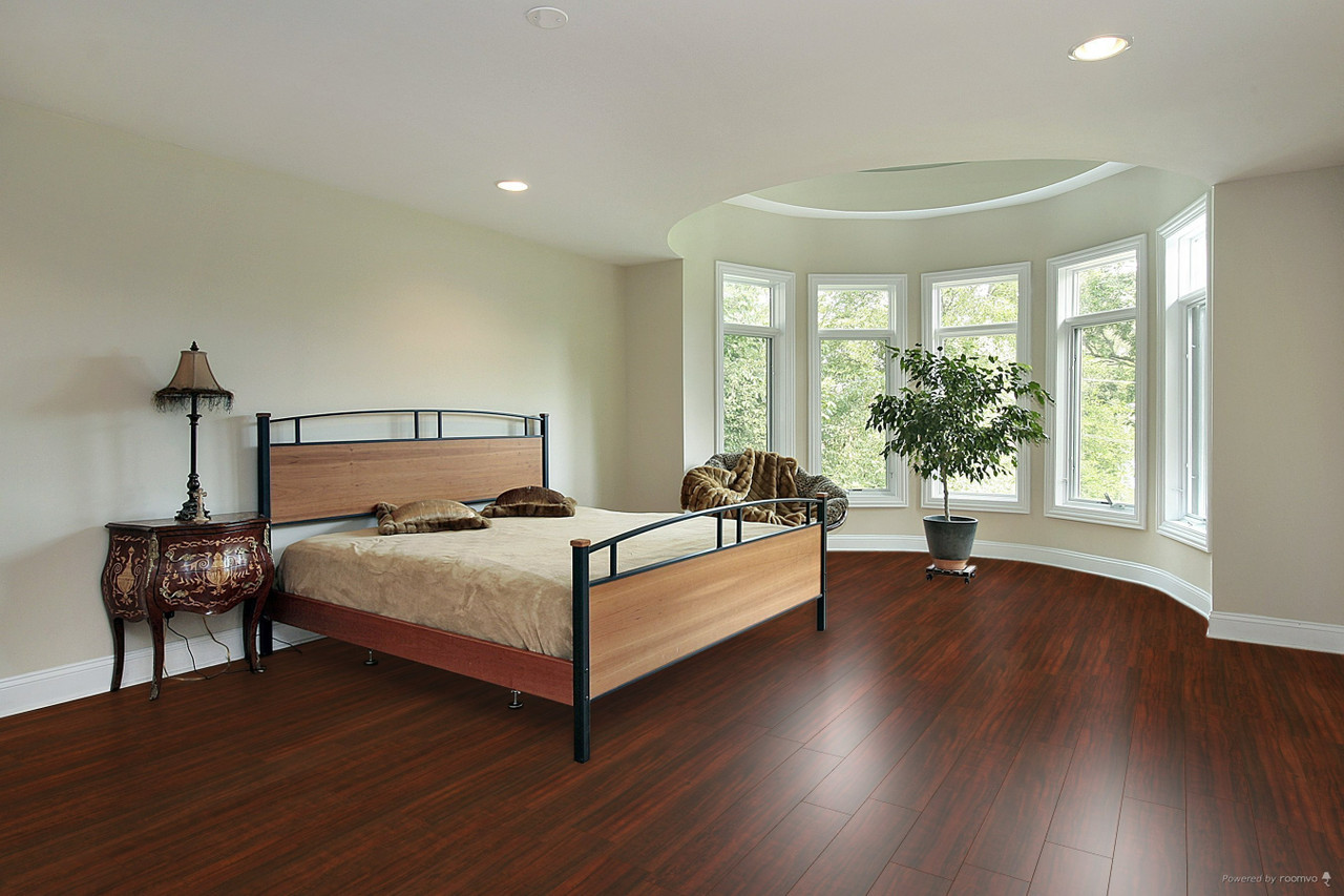 Toli Solid Vinyl Waterproof Flooring - Rustic Cherry Wood - 6" x 35" - Luxury Vinyl Plank 7881 - Sample