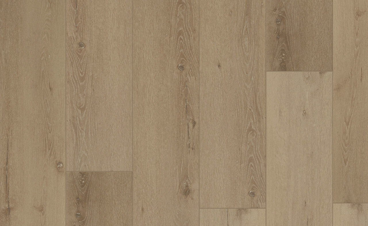 12mm Thick - COREtec Pro Plus XL Enhanced Caspian Oak 9" x 72" Waterproof Luxury Vinyl Plank Flooring with Attached Cork CC914 - Sample