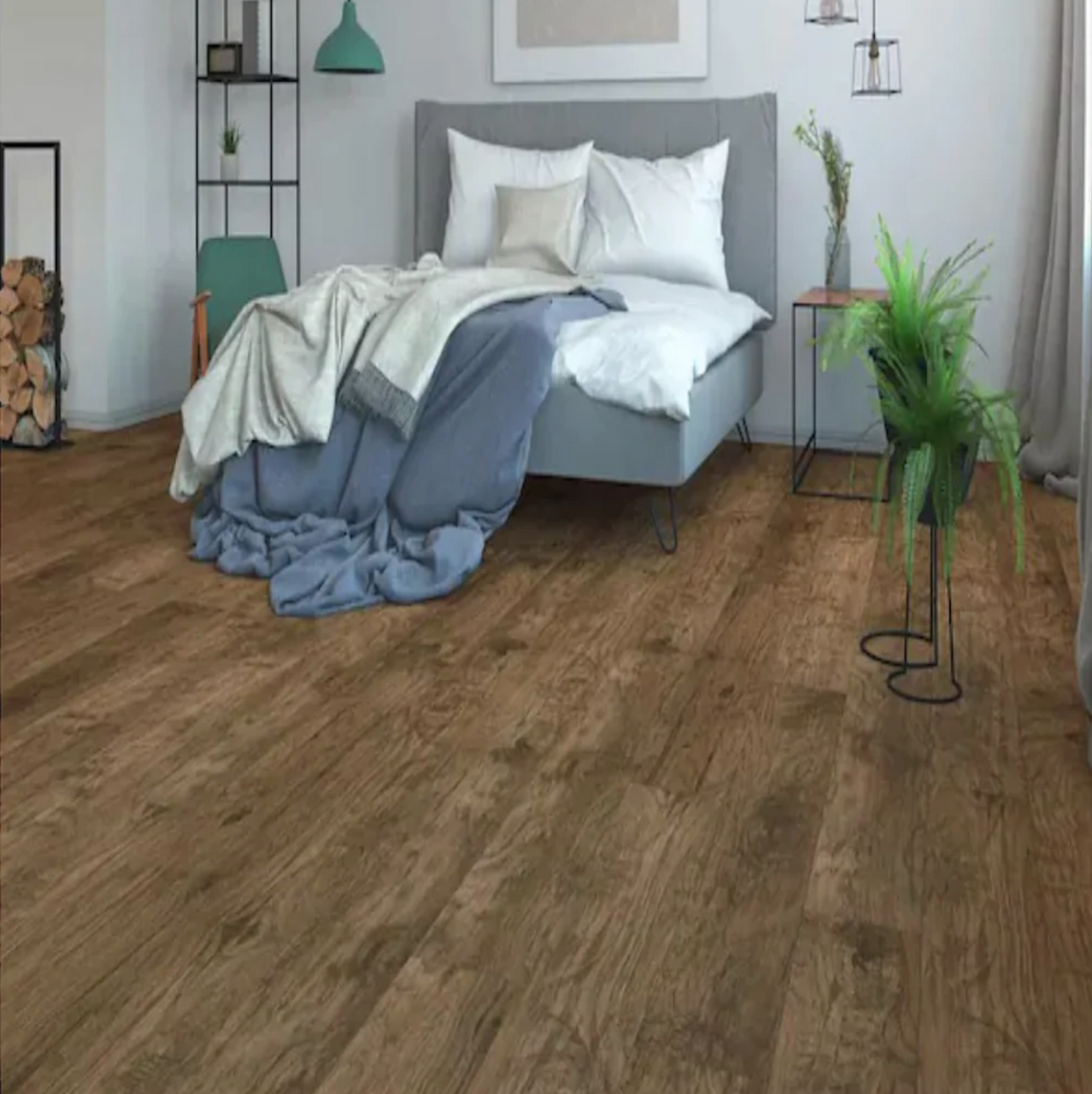 SPECIAL BUY - Traffic Master - Saratoga Hickory Toffee - 7mm - 7.64" x 50.63" Click Together Laminate TOFFEE - Sample