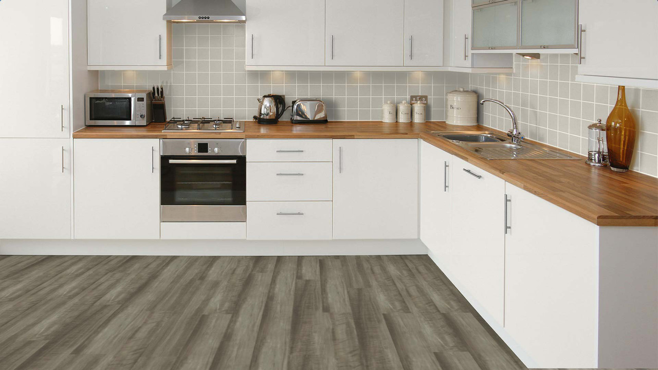 20 mil Wear Layer - Shaw Easy Avenue Aged Asphalt Luxury Vinyl Plank Loose Lay 7" x 48" V056700591 - Sample