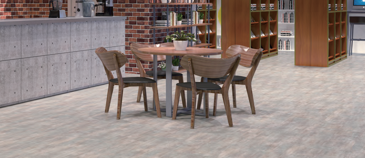 PRICE DROP ALERT - 28 mil Wear Layer - Milliken Polished Concrete Scoring - 5mm Thickness - 36" x 36" Waterproof Loose Lay Luxury Vinyl Plank - SCORING - Sample