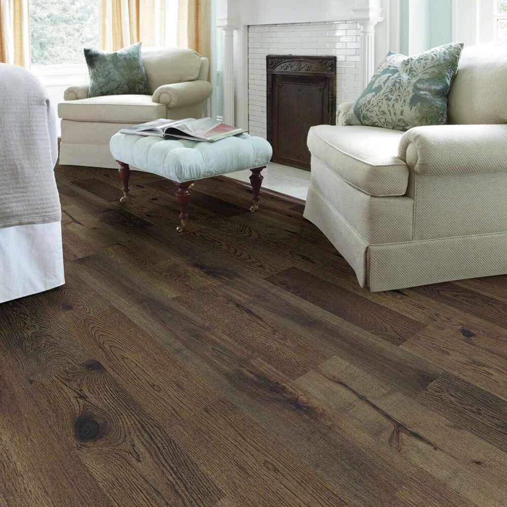 WATERPROOF HARDWOOD - Shaw Floorte Exquisite Cascade 7.5" x Random Lengths Waterproof Engineered Hardwood Flooring with Attached Pad 07054 - Sample