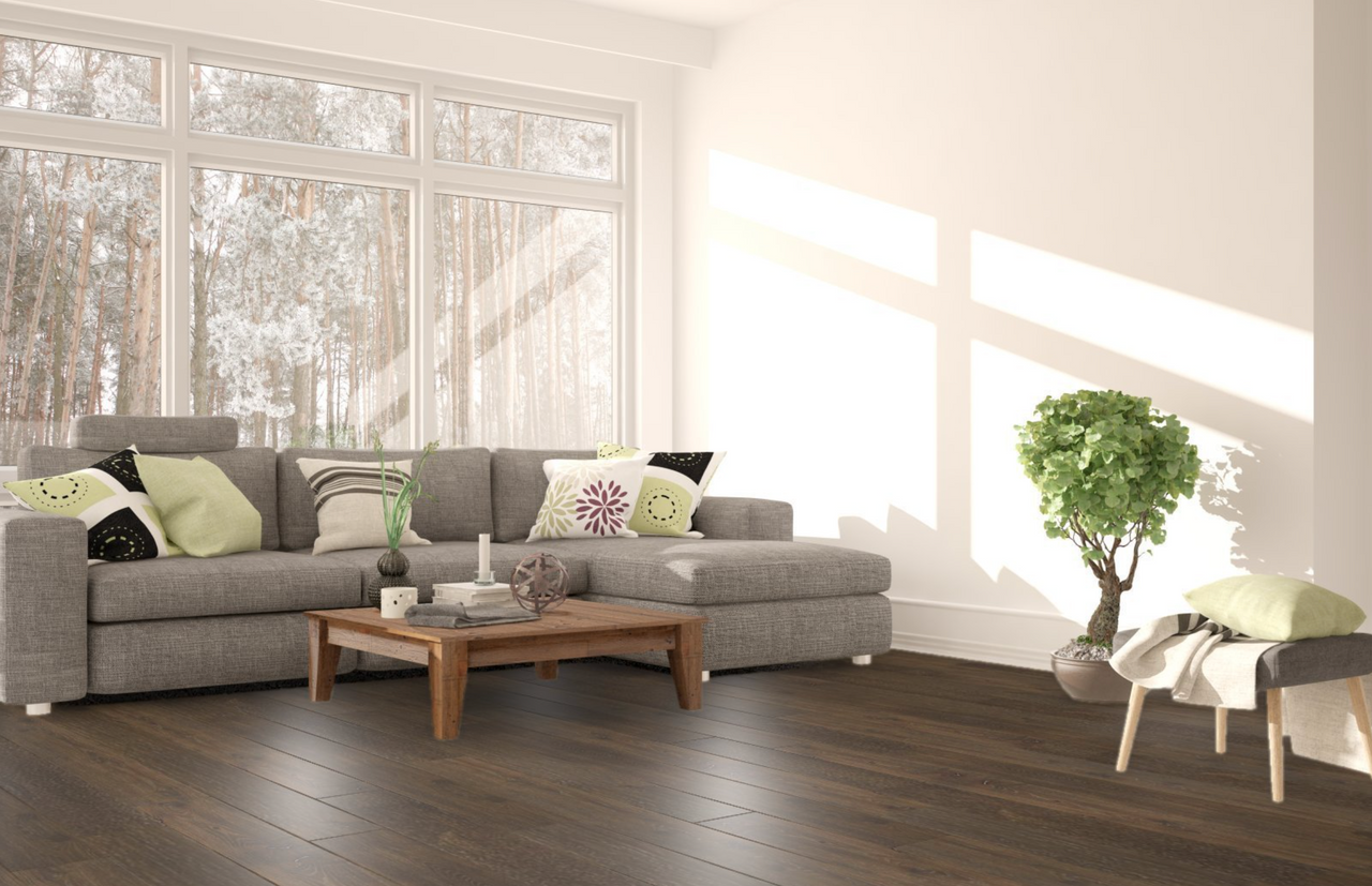 Premium Product - WATERPROOF HARDWOOD - Shaw COREtec Wood - Falcon Hickory - 7" x 72"x 12MM Waterproof Engineered Hardwood Flooring with Attached Cork UV57601771 - Sample