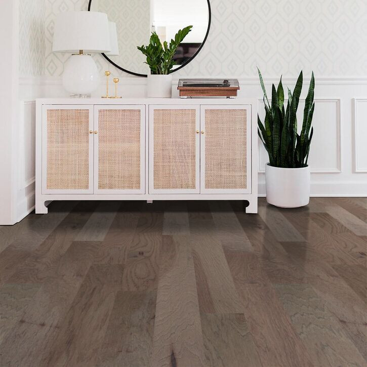 BIG SAVINGS - Shaw Piedmont Hickory Morningside - 6.38" Wide - Smooth Engineered Hickory Hardwood 01078 - Sample