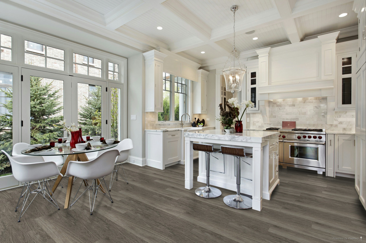 PREMIUM QUALITY - 20 Mil Wear Layer - Mannington Crown Collection - Weathered Oak - 7"x48" Floorarmor Solid Core with Attached Pad MCC107 - Sample