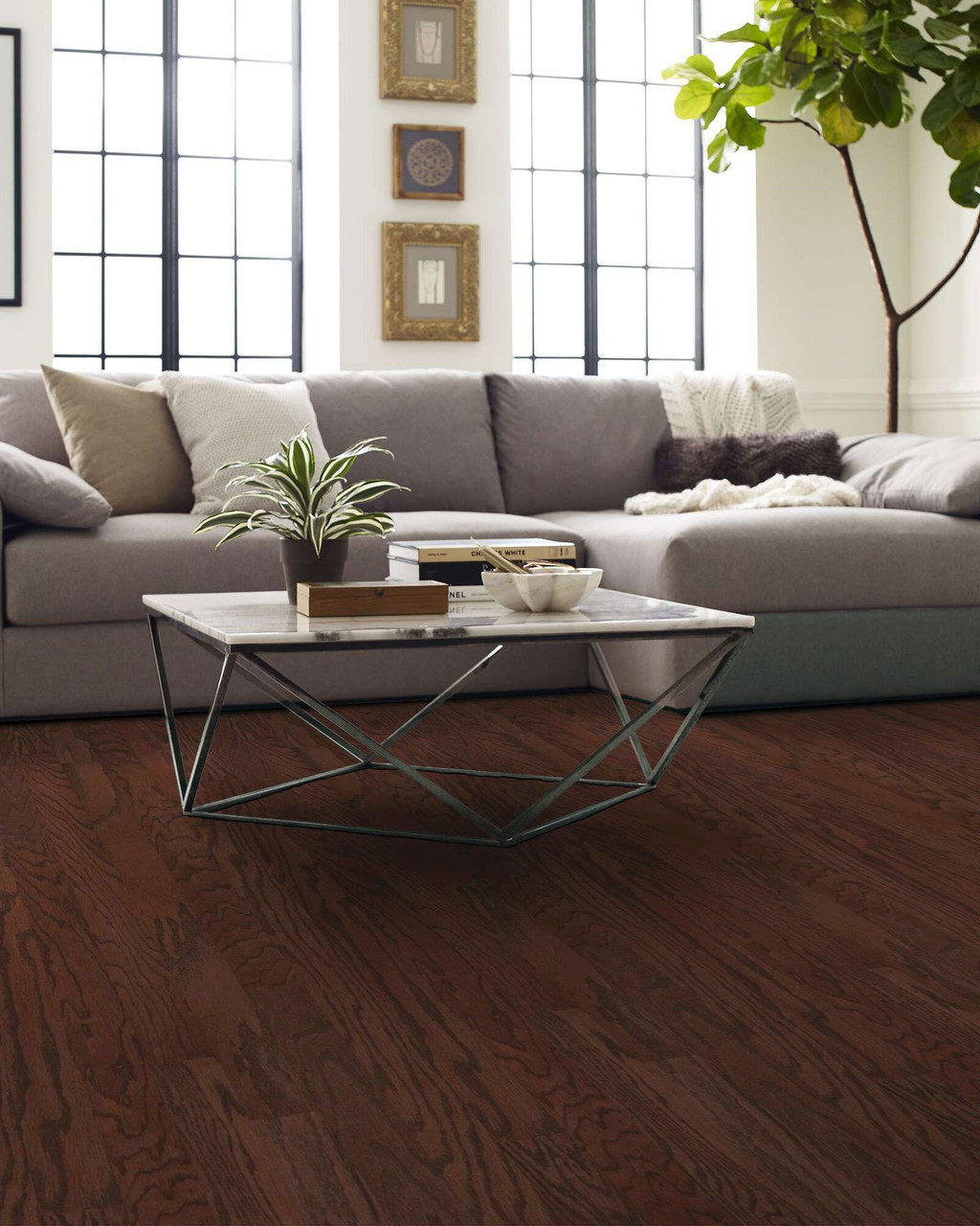 BIG SAVINGS - Shaw Albright Oak Hazelnut 3.25" Wide -Smooth Engineered Hardwood SH0293W00874 - Sample