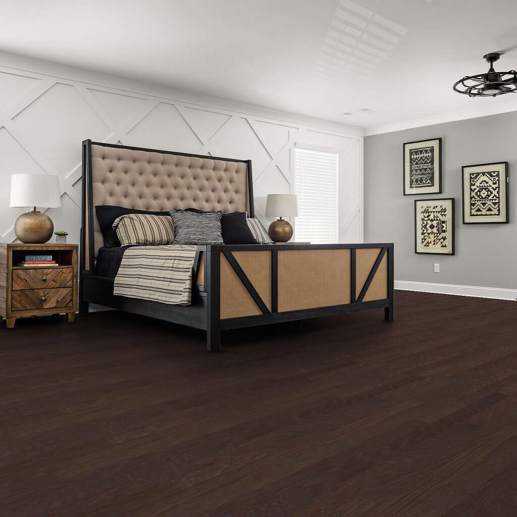 BIG SAVINGS - Shaw Albright Oak Chocolate 3.25" x 3/8" Smooth Engineered Hardwood 0293W07011 - Sample