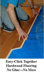 100% Waterproof Hardwood - Robbins HydroGuard Summer Festival Wirebrushed Oak Click Together Engineered Hardwood - 6.5" Wide 1/2" Thick with Attached Pad - EOHG75L16W - Sample