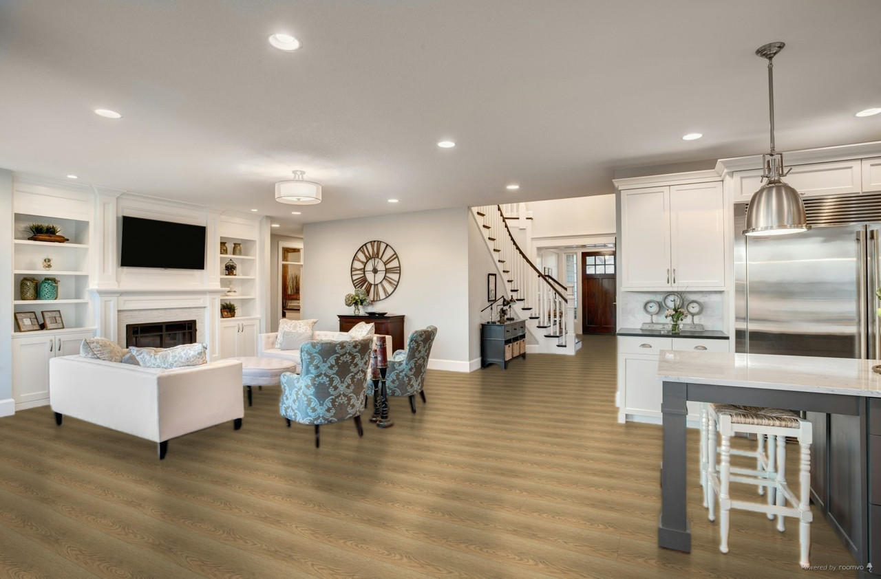 SUPER PREMIUM PRODUCT - Saratoga Springs Collection - Congress Park - Rigid Core - Waterproof Flooring with Attached Cork - 9" x 72" Waterproof Luxury Vinyl Plank Flooring DE0434 - Sample