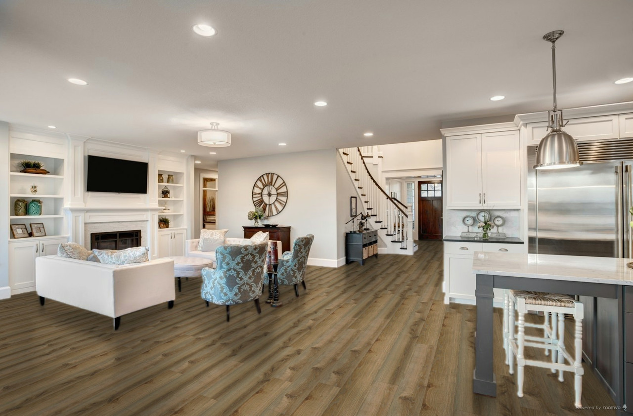 Biltmore Collection - Potomac Hickory - SPC Rigid Core Waterproof Flooring 7" x 48" Waterproof Luxury Vinyl Plank Flooring YM6012-1
