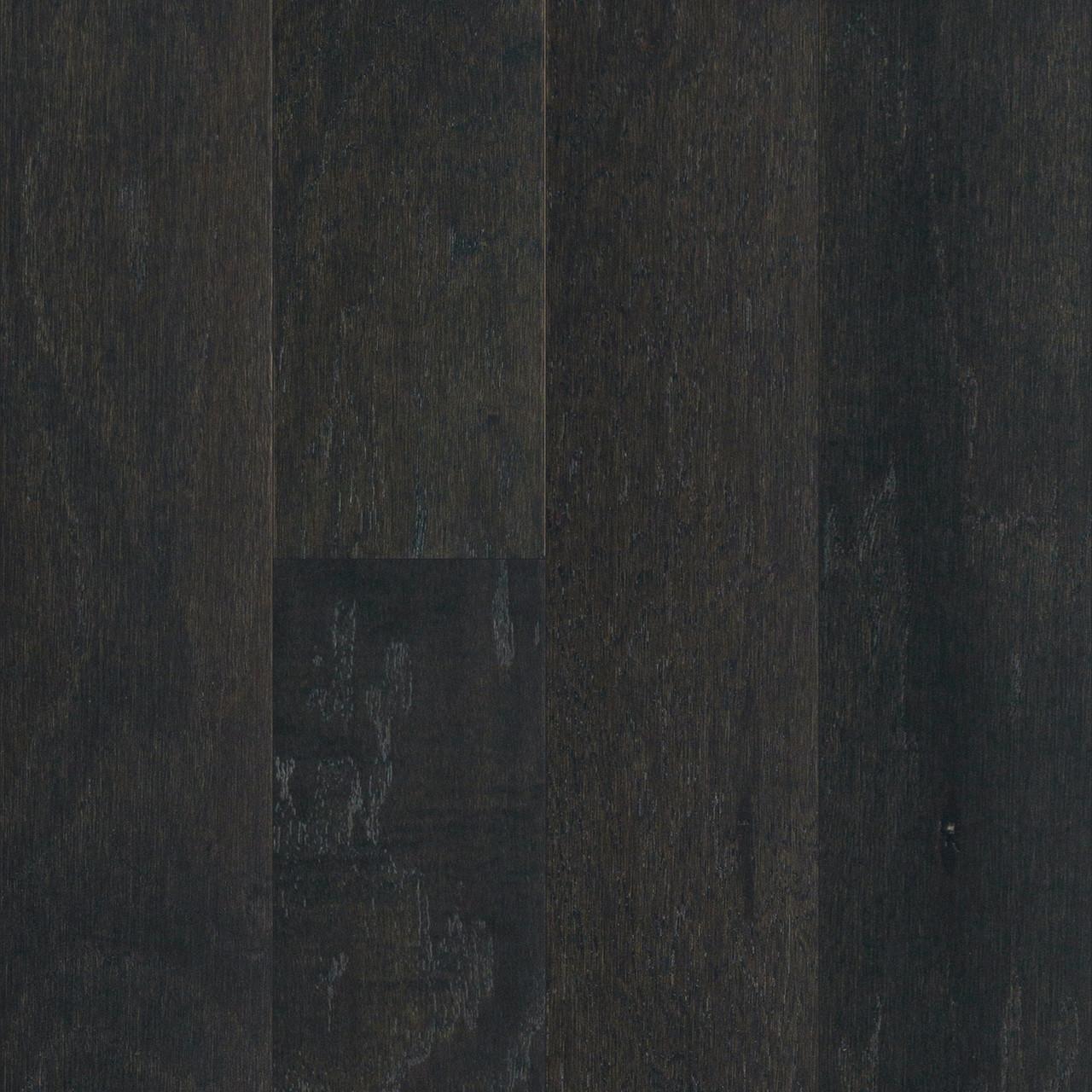 PRICE DROP ALERT - Capella Hickory Black - 5" Wide - 3/8" Thick - Engineered with Densitek Core - Wirebrushed Hardwood EHHW53L05WEE - Sample