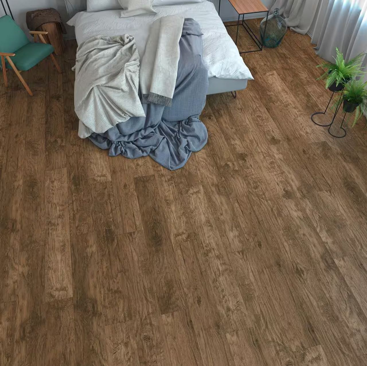 Traffic Master - Mena Creek Oak - 7 mm - 7.56" x 50.59" Click Together Laminate 376991 - Sample