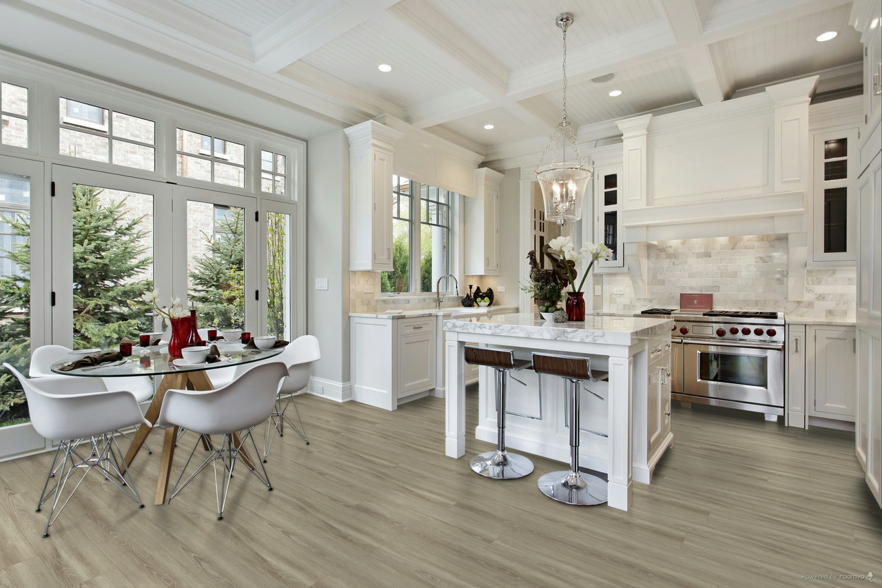 EASY LOOSE LAY -PREMIUM PRODUCT -Novalis - AVA 2DSGN™ Alpine Oak - Fog - 9" x 48" Loose Lay Waterproof Flooring A0002L - Sample