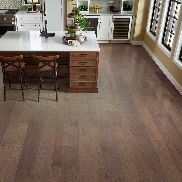 Shaw Wayward Rattan - Random Width - 3/8" Thick Hand Scraped Water Resistant Hickory Engineered Hardwood SH0343W5088