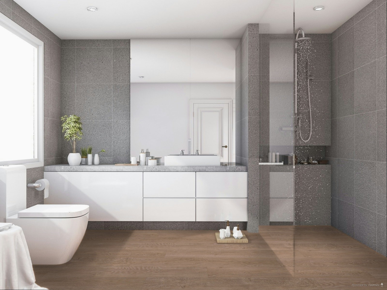 Engineered Floors - PUREGRAIN HD - Cliff Tops- 5mm Rigid Core 7"x48" - Waterproof Flooring with Attached Pad 283
