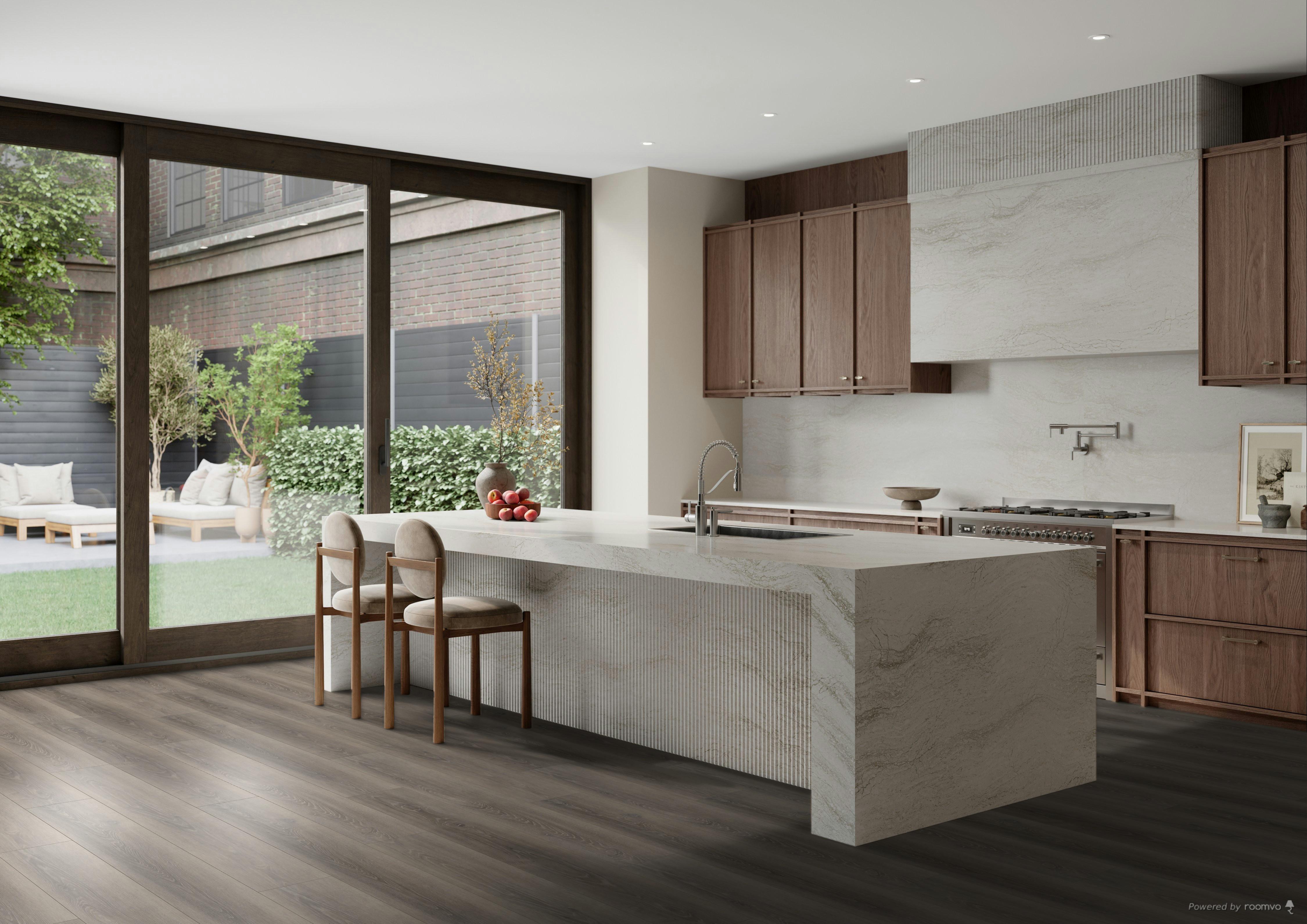 Rock Solid Premium - Vintage Oak - Rigid Core Waterproof Luxury Vinyl Plank Flooring - 6mm Thick - 9" x 72" room