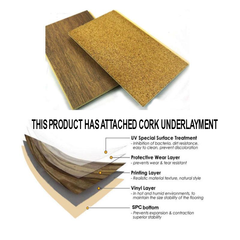 SPECIAL BUY - Shaw NSP Russett 8mm Waterproof Luxury Vinyl Plank 7" x 48" with Attached Cork Underlayment 00760 - Sample