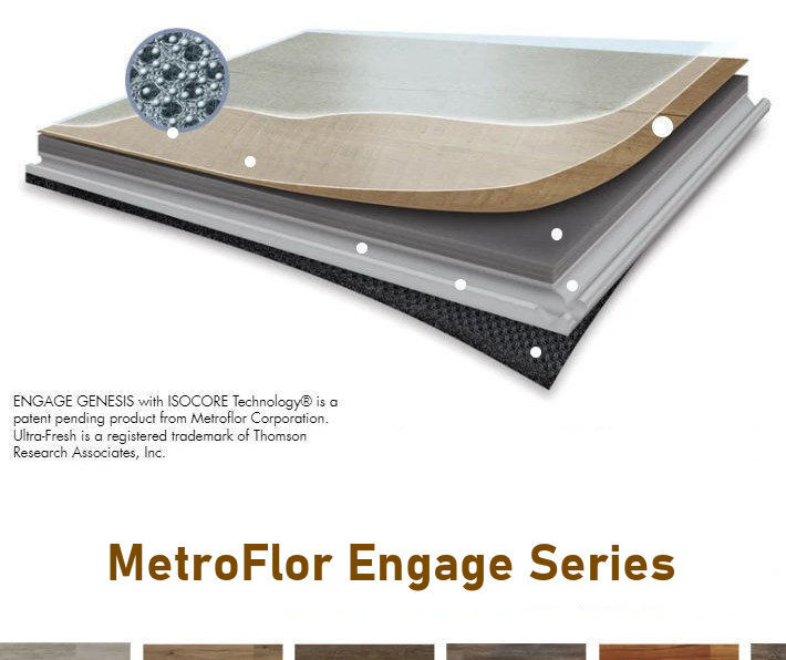 SPECIAL BUY MetroFlor Konecto Engage Genesis 600 Fumed 6009 Waterproof LVP Flooring 7.48" x 47.64" by MetroFlor - Sample