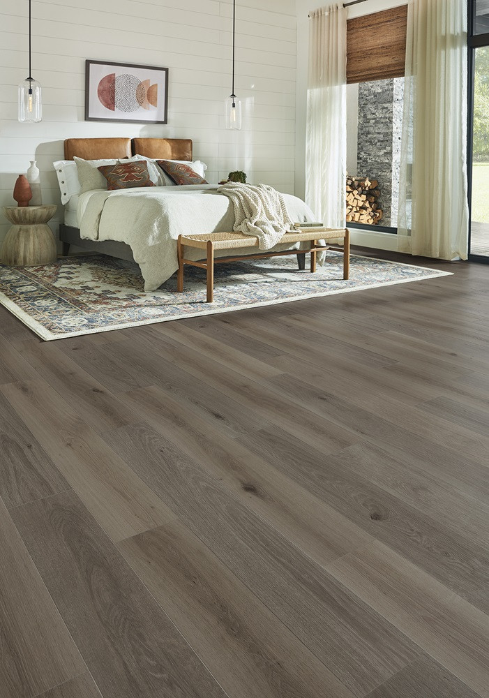 Mannington Restoration Collection Laminate - Haven Coffee- 8" Wide 12mm Laminate Flooring 28612 - Sample
