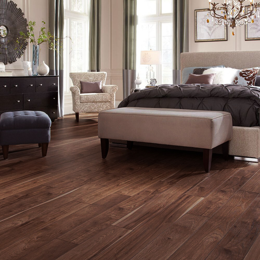 Mannington Restoration Collection Laminate - Saw Mill Hickory Leather - 6" Wide 12mm Laminate Flooring 22332 - Sample