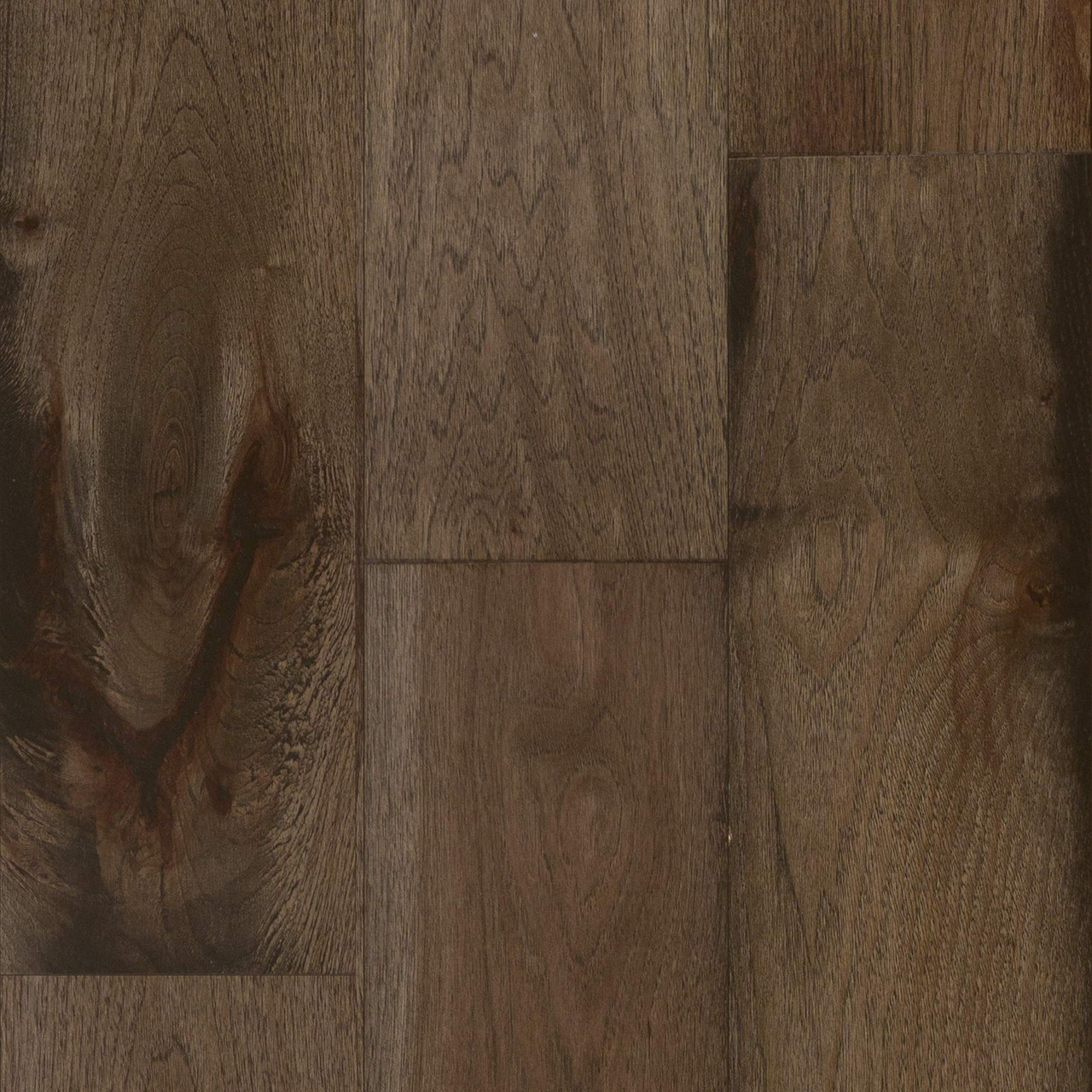 Shaw Reflections Sliced Hickory - Medium Brown - 7" Wide - 1/2" Thick - Engineered Repel Distressed Hardwood 2W77507027 - Sample