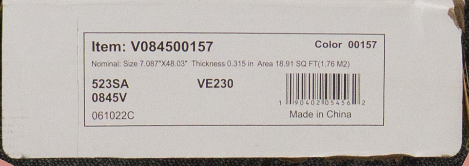 Shaw Floorte Tivoli Plus Pecorino Waterproof Luxury Vinyl Plank 7" x 48" 00157 label