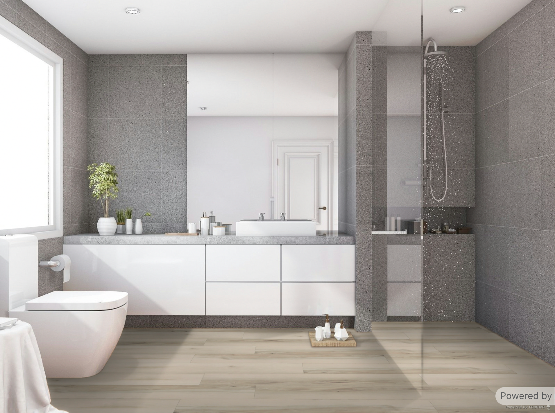 Syracuse Hickory - Rigid Core - 7"x48" Waterproof Luxury Vinyl Plank Flooring with Attached Pad SYRACUSE room