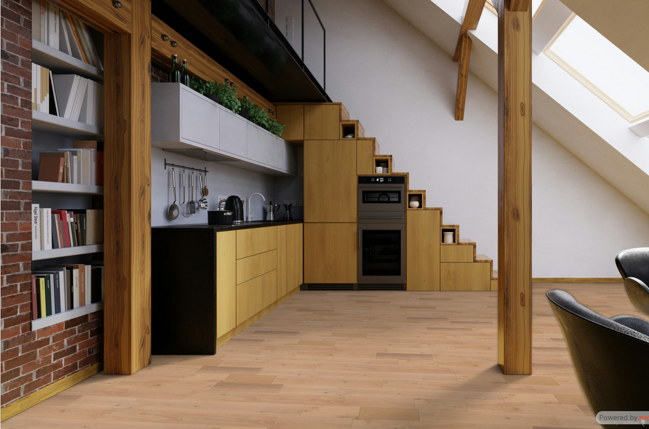 Mullican Euro Sawn White Oak Cascade 7" Wide - 1/2" Thick Engineered Hardwood Flooring 22158 - Sample