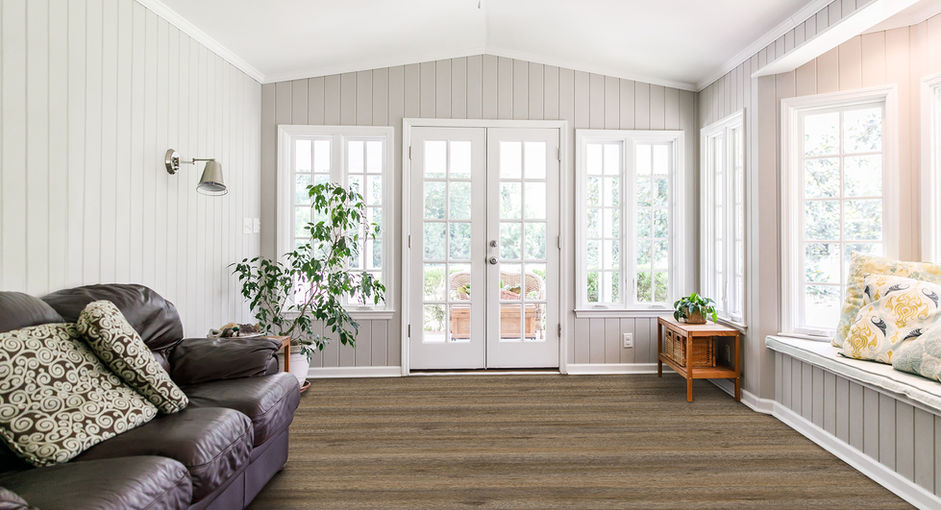 Hallmark - Ascent Hood Oak - Rigid Core - Waterproof Flooring with Attached Pad 9" x 59" Waterproof Luxury Vinyl Plank Flooring HOOD room