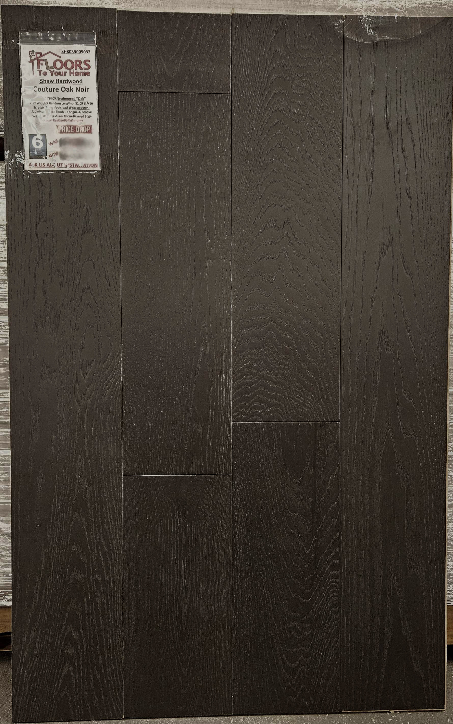 Shaw Couture Oak Noir - 7.5" Wide - 1/2" Thick - Engineered Hardwood 8033009033 SQFT Price : 3.39   display