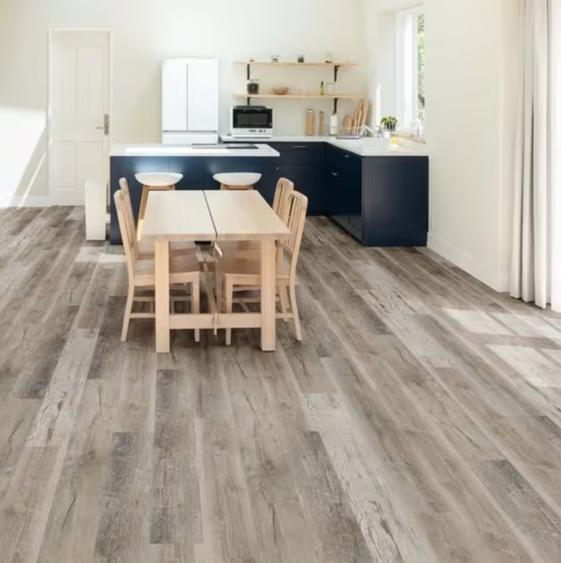 Major Big Box Brand - Highguard Silver Rigid Core Waterproof Flooring with Attached Pad 7.17" x 48.03" HLS042 SQFT Price : 2.89