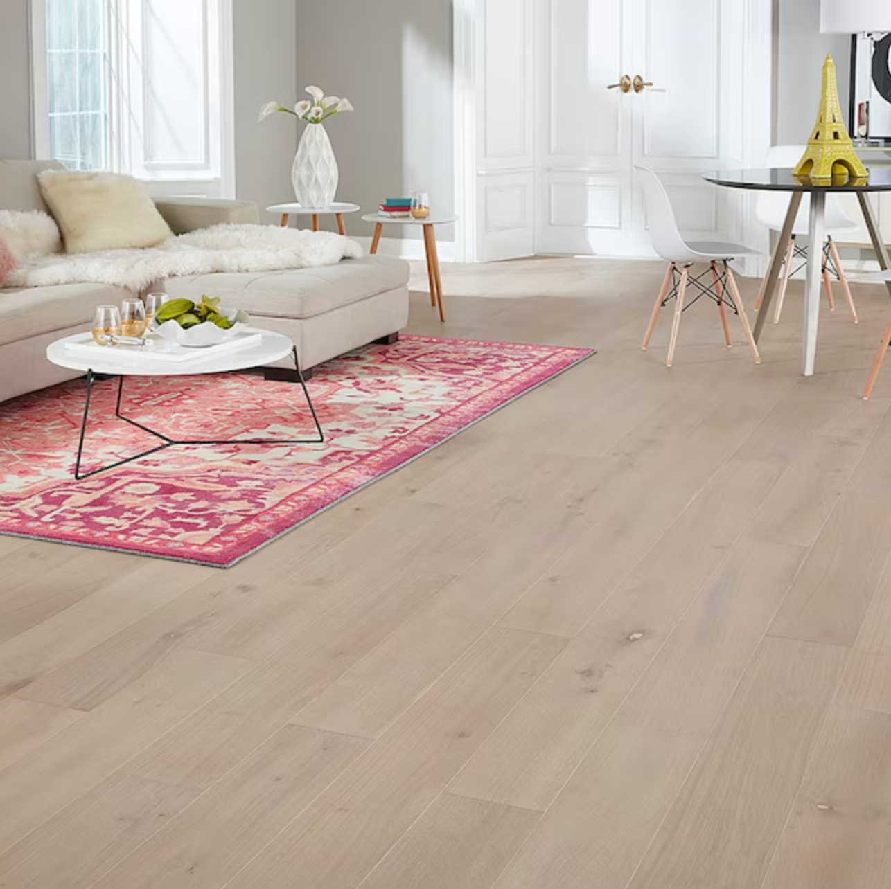 Pergo Woodcraft Water Resistant Hardwood Winter Park Click Together 7" Wide Engineered Hardwood SQFT Price : 3.39