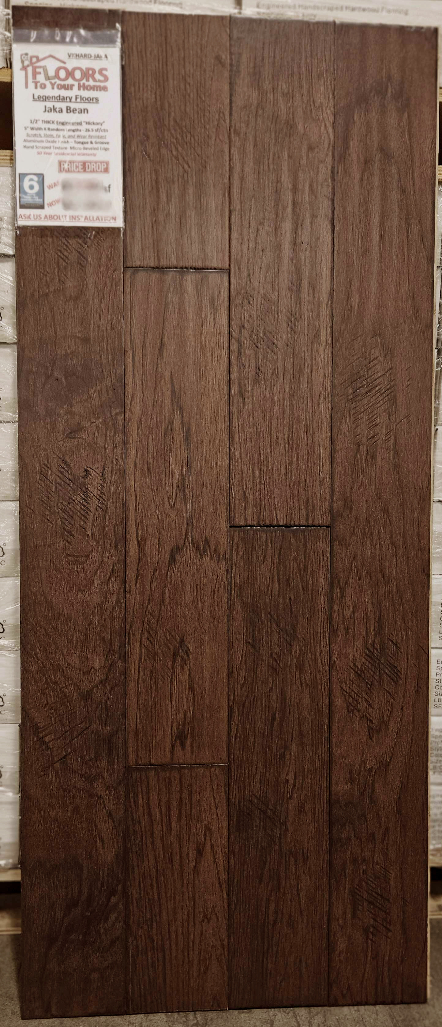 Legendary Floors - Bainbridge Collection - Jaka Bean - 5" Wide - 1/2" Thick - Random Lengths - Engineered Hardwood JAKA SQFT Price : 3.39