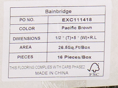 PRICE DROP ALERT - Legendary Floors - Bainbridge Collection - Pacific Brown - 5" Wide - 1/2" Thick - Random Lengths - Engineered Hardwood PACIFIC SQFT Price : 2.39