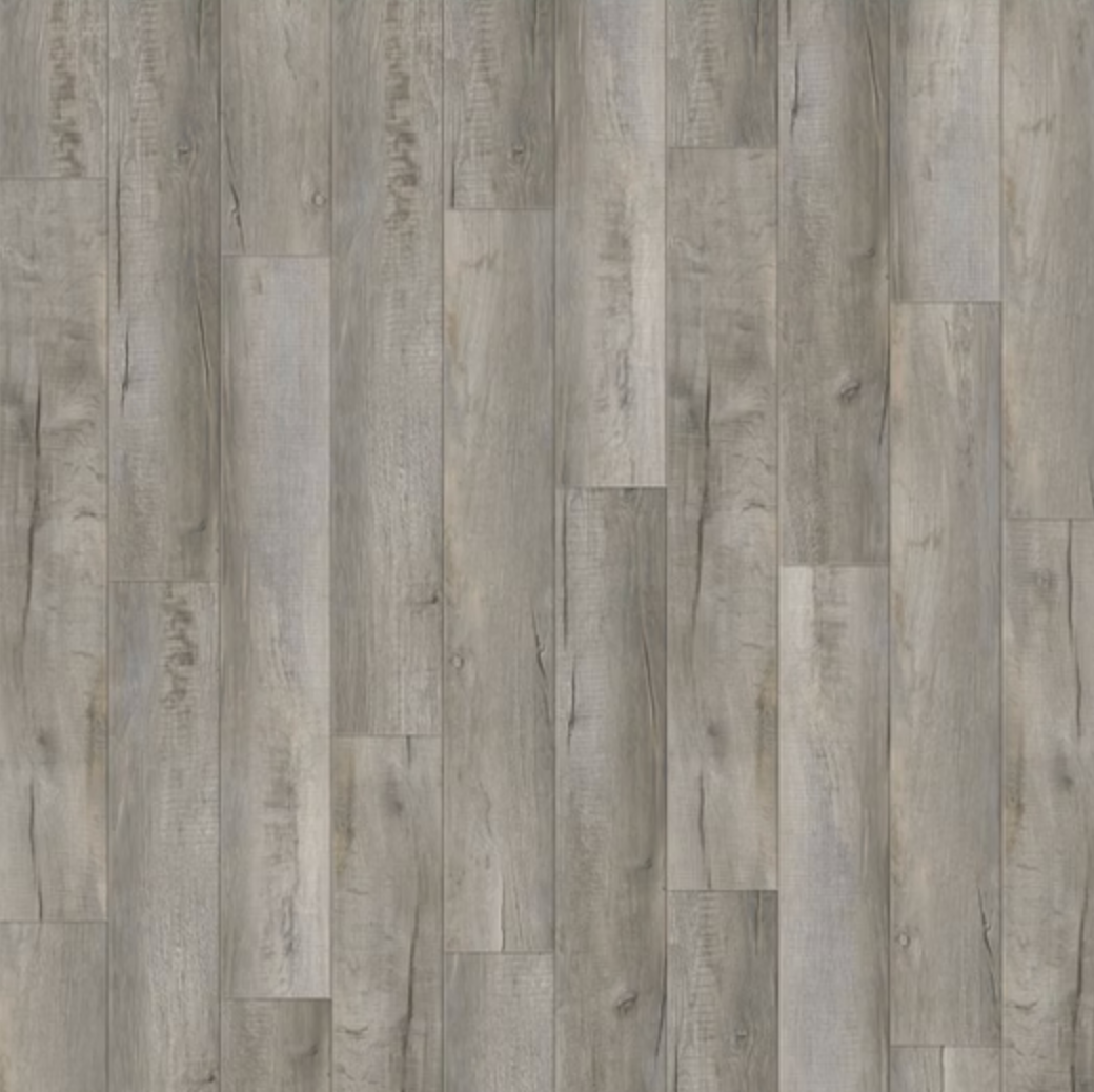 Legante Flooring - Chambery Collection - Silver Oak - 7" x 48" Rigid Core Waterproof Luxury Vinyl Flooring with Attached Pad SILVER - Sample