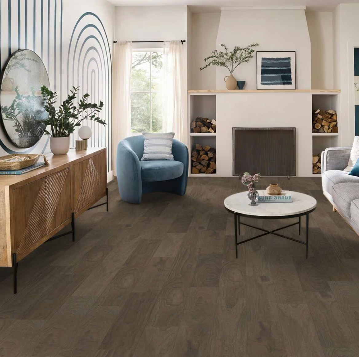 SUPER PREMIUM QUALITY - Shaw Coretec Scratchless - Ansley Walnut - Waterproof Vinyl Luxury Plank Flooring 7" x 48" UV67403013 SQFT Price : 3.39