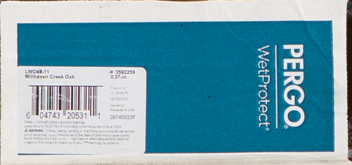 PRICE DROP ALERT - Pergo Woodcraft Water Proof Hardwood Millhaven Creek Oak Click Together 7.5" Wide Engineered Hardwood